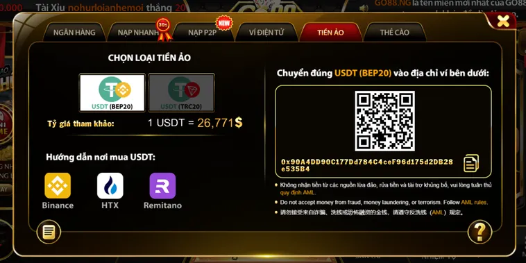 Nạp Tiền Go88 Quy Trình Nhanh Gọn Giúp Người Chơi Sở Hữu Nguồn Vốn Lớn