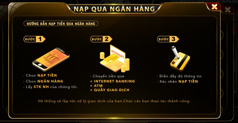 Nạp Tiền Go88 Qua Tài Khoản Ngân Hàng Nhanh Gọn Giúp Người Chơi Sở Hữu Nguồn Vốn Lớn