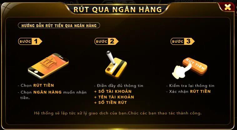 Rút Tiền Go88 Siêu Tốc Về Tài Khoản Ngân Hàng Giúp Game Thủ Nhận Lợi Nhuận Nhanh Chóng Nhất