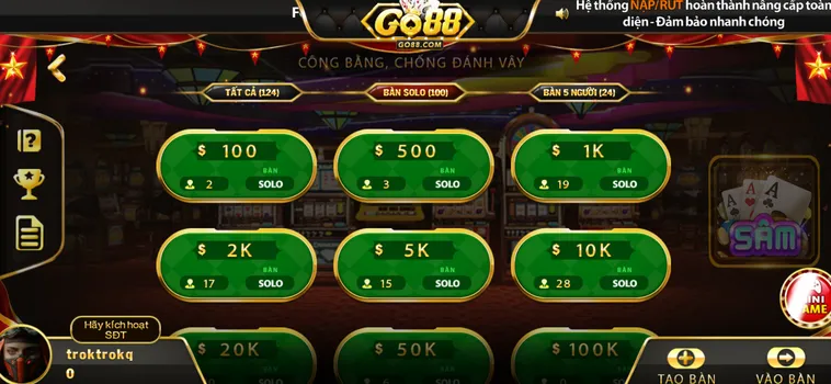 Khám Phá Siêu Phẩm Sâm Lốc Tại Go88 Với Cơ Hội Nhận Giải Thưởng Khổng Lồ